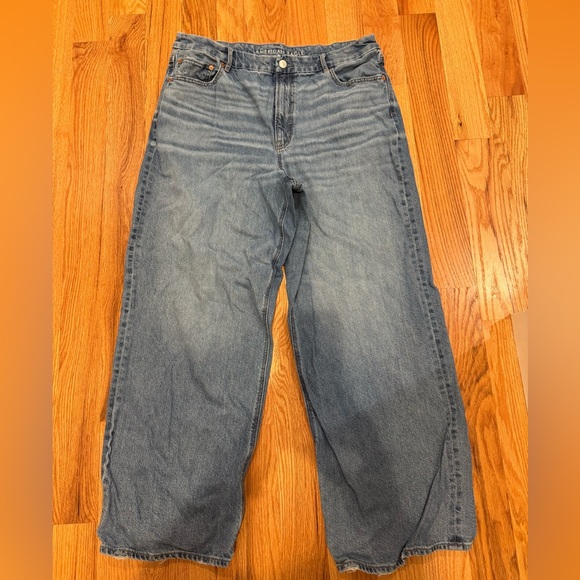 American Eagle Curvy Super hi rise baggy straight jeans - 18 - Picture 1 of 4